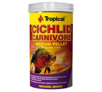 CICHLID CARNIVORE MEDIUM PELLET 1000ml / 360g - Mangime altamente proteico con astaxantina per Ciclidi carnivori