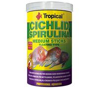 Tropical Cichlid SPIRULINA Medium Sticks 1000ml / 360g - Stick con spirulina per ciclidi erbivori di Taglia Media
