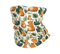 Tropical Cute Guinea Pig Print Scaldacollo Stampato Protezione del Viso Protezione UV Headwrap per Escursionismo attività Campeggio 25X50Cm