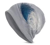 Tropical Cyclone Typhoon Storm Immagine psichedelica Beanie Cappello chemio Cappello Cancro Copric Cappelli a Maglia Cappelli Larghi Sciarpa Morbida per Adulti Donna Uomo