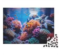 Tropical Fish 1000 Pezzo Puzzle Recycled Barriera Corallina Senior Puzzles Party Accessori per Gioco Developing boy & girl‘s Intelligence Educational Fun 38x26cm/1000pcs