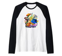 Tropical Fish Tshirt Camicie Tropicali per Le Donne Maglia con Maniche Raglan