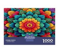 Tropical Floral Mandala 1000 Pezzi Puzzle Reto - Cartone Resistente & Puzzle Passatempo Creativo Lush Vibrant Blooms - Per Appassionati Di Puzzle 52x38cm/1000pcs Regalo Perfetto