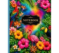 Tropical Flowers & Birds Composition Notebook College Ruled: Subject Notebook | Aesthetic Journal for College, Work, Teens, Adults | 120 College Ruled Pages