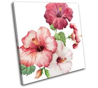 Tropical Flowers Nature Leaves Floral SINGLE TELA parete arte foto stampa