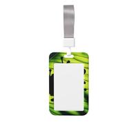 Tropical-Frog-Shadow-On-Leaf Abs - Porta badge verticale con pellicola trasparente