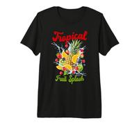 Tropical Fruit Splash Ananas, Arancia, Fragola, Kiwi Maglietta Premium