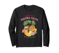 Tropical Fruits Summer Vibes Ananas Mango Citrus Graphic Maglia a Manica