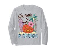 Tropical Halloween Beach Sun Sand & Spooks Maglia a Manica