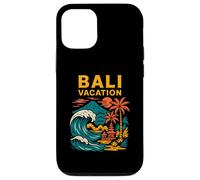 Tropical Island Bali Vacation Retro Surfs Up Custodia per iPhone 12/12 Pro