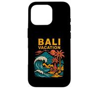 Tropical Island Bali Vacation Retro Surfs Up Custodia per iPhone 16 Pro