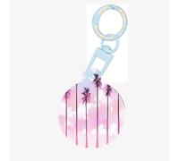 Tropical Islands - Medaglietta rotonda per animali domestici, in materiale acrilico resistente, ideale per cani di piccola e grande taglia