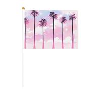 Tropical islands Mini bandierine resistenti, 14 x 20 cm, piccole bandiere su bastoncini, per esterni, cortile e giardino, confezione da 6 e 10 pezzi