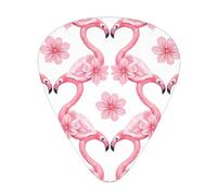 Tropical Love Flamingos - Set regalo di plettri per chitarra, lisci e resistenti, per chitarra acustica, elettrica e basso, regalo perfetto per gli amanti della chitarra e i musicisti