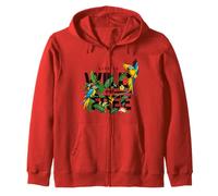 Tropical Macaw Parrots Jungle Nature Bird Design Life Quotes Felpa con Cappuccio