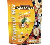 Tropical Mix Snack Momenti di Relax, Cocco, Banana, Uva, Papaya, Ananas, Pack 6 x 150g