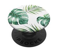 Tropical Monstera & Palm - Isola botanica Boho Beach Style PopSockets PopGrip Adesivo