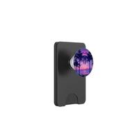 Tropical Palma Albero Spiaggia Mare Oceano Tramonto Viola PopSockets PopWallet per MagSafe