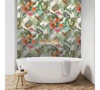 Tropical Paradise Uccelli Parati 539066 Crema Esotico Giungla Foglie Vinyl Rasch