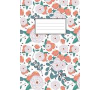 Tropical Pink Peonies and Red Hibiscus Flowers - Lined Softcover Notebook - 6.0 X 9.0” Journal With 100 Lined Recyclable Pages - Cute Notebooks for ... and Thoughtful Gifts - Printed in the USA