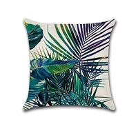 Tropical Plant Leaves Federa per cuscino, elegante e morbida, per Sof Home Car Office, decorazione 45 x 45 cm, senza uso, viola, elegante e popolare, durability