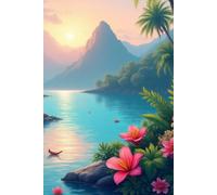 Tropical Serenity Journal: A Peaceful Writing Notebook Inspired by Lush Nature, Calm Waters and Sunset Landscapes