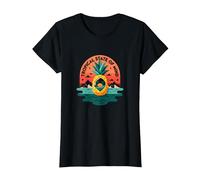 Tropical State of Mind Pineapple Paradise Beach, hawaiani Maglietta, Donna, Nero, L