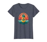 Tropical State of Mind Pineapple Paradise Beach, hawaiani Maglietta, Donna, Pervinca, 3XL