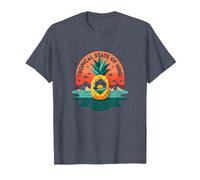 Tropical State of Mind Pineapple Paradise Beach, hawaiani Maglietta, Uomo, Pervinca, 3XL