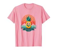 Tropical State of Mind Pineapple Paradise Beach, hawaiani Maglietta, Uomo, Rosa, 3XL