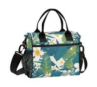 Tropical Summer Leaves Portable isolato Lunch Box con tracolla Lunch Box per il lavoro per l'università loncheras térmicas para Mujer
