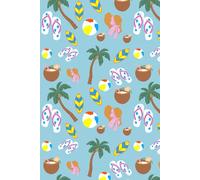 Tropical Summer Vibes Notebook - Cute Beach Flip Flops & Coconut Journal for Vacation Memories and Travel Notes