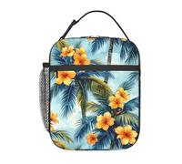 Tropical Trees And Flowers Borsa Per Il Pranzo Riutilizzabile Portapranzo Termico Con Manico Borsa Termica Per Donna Ufficio Uomo