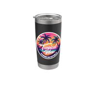 Tropical Vibes Repubblica Dominicana Beach Summer Sun Souvenir Bicchiere termico in acciaio inox doppia parete