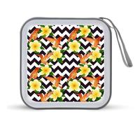 Tropicale colibrì divertente CD Case Holder Organizer 40 Capacità DVD Collection Storage Bag Portafoglio per Auto Casa Viaggio