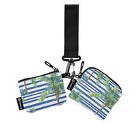Tropicale Estate Alberi Verdi Donne Carta di Credito Portamonete Mini Moda Portachiavi Portafoglio Cambiare Borsa con Cinturino da Polso per Signore 2 Pz Recto Verso