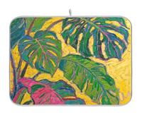 Tropicale Monstera Deliciosa Foglie Pittura A Olio Riutilizzabile Piatto mat 18x24 Rettangolo Grande controsoffitto Pad Decorativo Home Decor Essentials