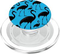 Tropicale Trendy Uccello Animali Trendy Cool 80s Flamingo Blue PopSockets PopGrip per MagSafe