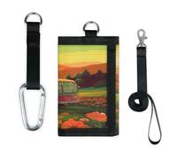 TropicalLife Acquerello Primavera Fiore Scenario Portafoglio Sottile Piccola Tasca Organizzatori di Soldi Borsa Leggero Portatile Cambiamento Borsa