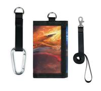 TropicalLife Animal Fire Wolf Fox Portafoglio sottile piccola tasca organizer per denaro borsa leggera portatile borsa per cambio