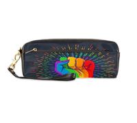 TropicalLife Astuccio per matite arcobaleno in pelle PU per bambini ragazze ragazzi uomini donne arcobaleno Gay Pride astuccio con cerniera astuccio per cancelleria cosmetici cosmetici, Colore, Taglia