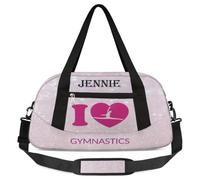 TropicalLife Borsa da palestra personalizzata Borsa da ballo per ragazze piccola borsa da viaggio rosa glitter personalizzato ragazze bambini nome borsa da ginnastica borsa da notte borsa da scuola