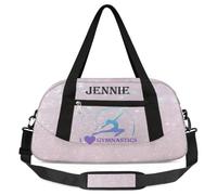 TropicalLife Borsa da palestra personalizzata per ragazza borsa sportiva rosa glitter per bambini borsone da viaggio piccola borsa da ballo personalizzata per nuoto Weekender borsa da notte, Multi,