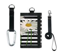 TropicalLife Daisies Music Notes Wallet Slim Small Pocket Money Organisers Bag Music Flowers Leggero Portatile Cambiamento Borsa
