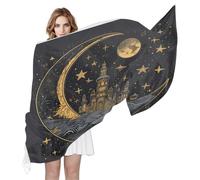 TropicalLife Elegante scialle rettangolare da donna, in poliestere leggero, 180 x 90 cm, sciarpa per abiti da sera e viaggi, Pittura Etnica, 180*90 cm