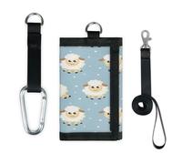 TropicalLife Funny Dreams - Portafoglio sottile a forma di pecora, con tasca piccola, organizer per denaro, carino, leggero, portatile