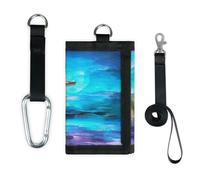 TropicalLife Galaxy Space Wolf Portafoglio sottile piccola tasca organizer per denaro borsa leggera portatile borsa cambiamento