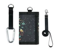 TropicalLife Happy Christmas Wallet Slim Small Pocket Money Organisers Bag Natale Leggero Portatile Cambiamento Borsa