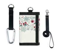 TropicalLife Merry Christmas Wallet Slim Small Pocket Money Organisers Bag Happy Christmas Leggero Portatile Cambiamento Borsa