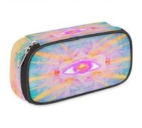 TropicalLife Mystical Eye - Astuccio in pelle PU, astuccio per matite per occhi, astuccio con cerniera, astuccio per cosmetici, per bambini, ragazze, ragazzi, uomini e donne, Colore, Taglia unica,